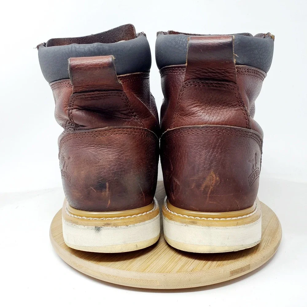 Red Wing Irish Setter Boots Mens 13 E2 WIDE Ashby Leather Safety Moc Toe Work